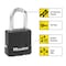 Master Lock Magnum 1-7/8 in. H X 1-3 in. W X 1-3/4 in. L Steel Ball Bearing Outdoor Padlock, PK3 M115XTRILFCCSEN - alternate 5